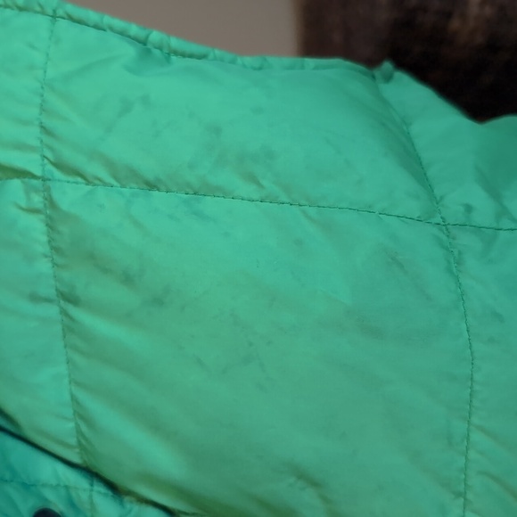 LAND’S END Down Filled Quilted Vest BRIGHT Green WMS Size M - Picture 9 of 14